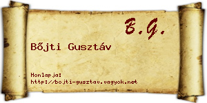 Bőjti Gusztáv névjegykártya