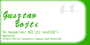 gusztav bojti business card